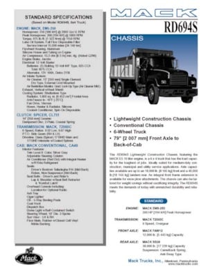 Chassis Mack RD694S CA49 EM5-250 6x4