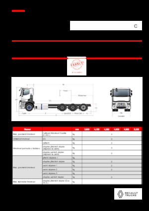 Chassis Renault RT E-TECH C - P8x4*4 TRIDEM ROAD