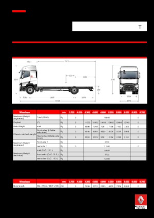 Chassis Renault T 430.18 4x2 R LOW E6