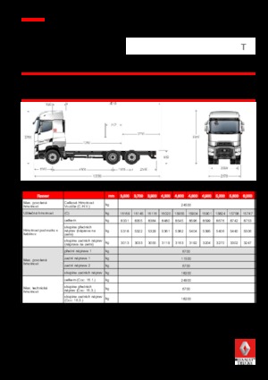 Chassis Renault T 440.24.5 HIGHCAB 6x2 R LOW E6 (LHD)