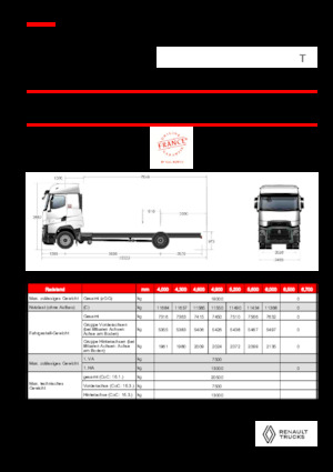 Chassis Renault T HIGH P4X2 13L E6