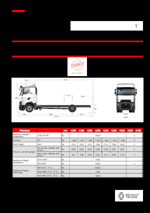 Chassis Renault T HIGH P4X2 13L E6