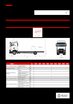 Chassis Renault T HIGH P4X2 LOW 13L E6