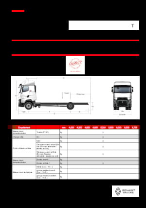 Chassis Renault T HIGH P4X2 LOW 13L E6