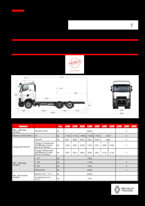 Chassis Renault T HIGH P6X2 13L E6
