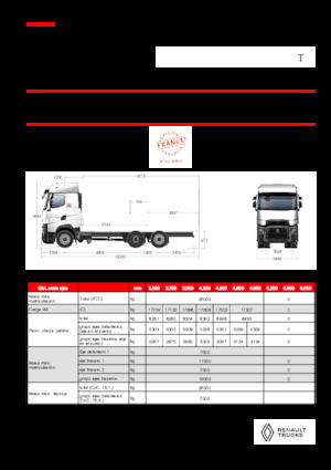 Chassis Renault T HIGH P6X2 13L E6