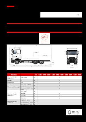 Chassis Renault T HIGH P6X2 LOW 24,5T 13L E6