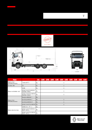 Chassis Renault T HIGH P6X2 LOW 24,5T 13L E6