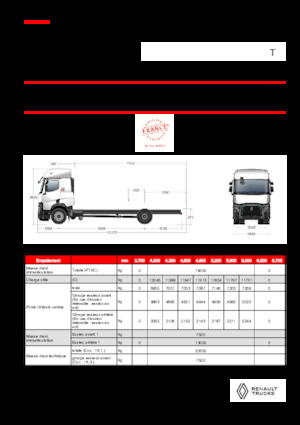 Chassis Renault T P4X2 11L E6