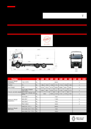 Chassis Renault T P6X2 13L E6