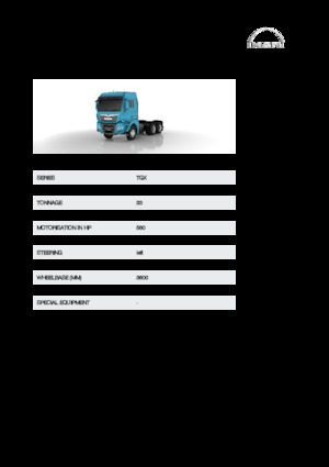 Chassis MAN TGX 33.580 6x4