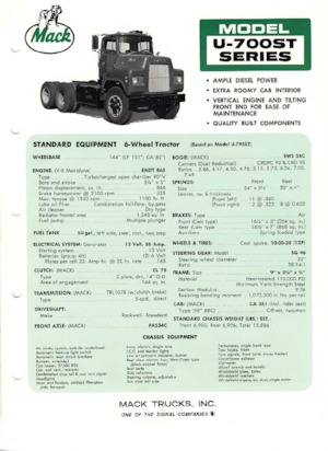 Chassis Mack U-700ST CA361 ENDT 865 6x4