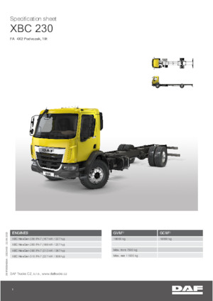 Chassis DAF XBC 230 FA 19t