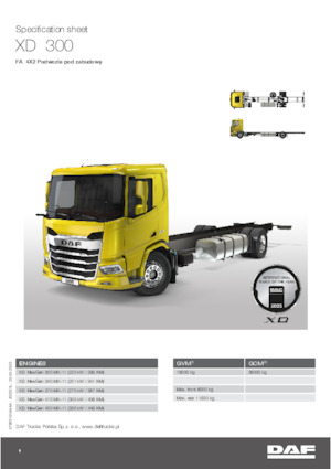 Chassis DAF XD 340 FA