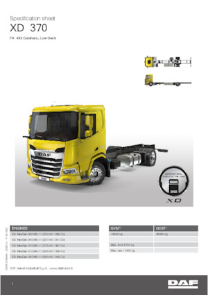 Chassis DAF XD 450 FA Low Deck