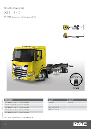Chassis DAF XD 450 FA Low Deck