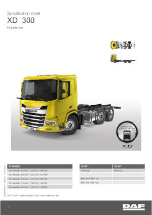 Chassis DAF XD 300 FAG