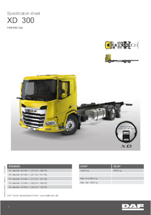 Chassis DAF XD 300 FAN