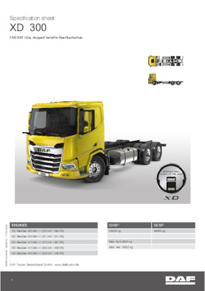 Chassis DAF XD 370 FAS