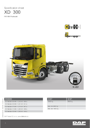 Chassis DAF XD 300 FAT