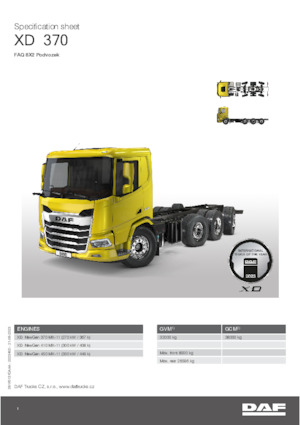 Chassis DAF XD 370 FAQ