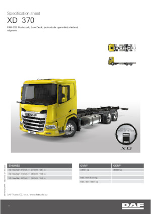 Chassis DAF XD 370 FAR Low Deck
