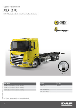 Chassis DAF XD 370 FAR Low Deck