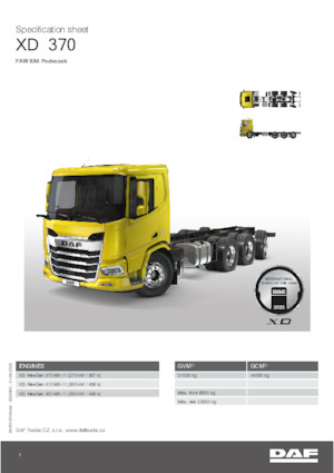 Chassis DAF XD 410 FAW