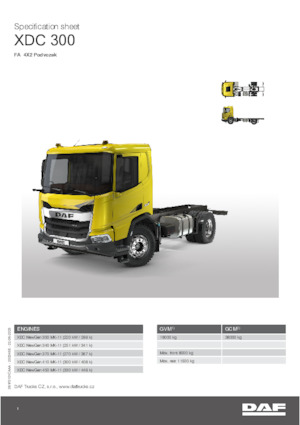 Chassis DAF XDC 300 FA