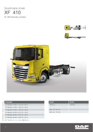 Chassis DAF XF 410 FA Low Deck