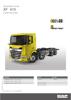 Chassis DAF XF 410 FAD Mixer