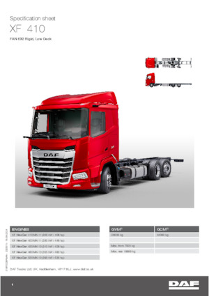 Chassis DAF XF 410 FAN Low Deck