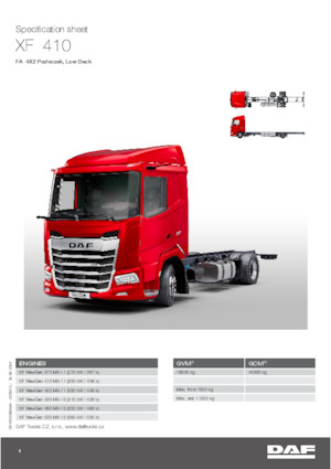 Chassis DAF XF 370 FA Low Deck