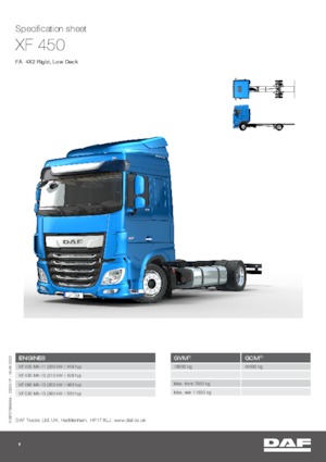 Chassis DAF XF 450 FA Low Deck