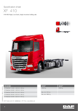 Chassis DAF XF 370 FAR Low Deck