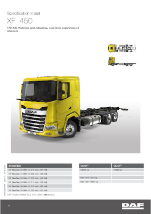 Chassis DAF XF 480 FAR Low Deck