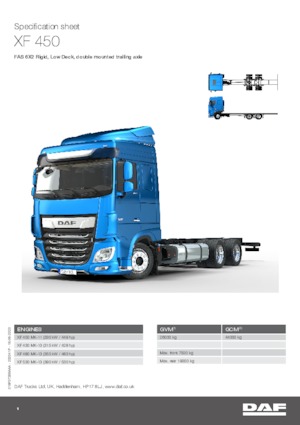 Chassis DAF XF 450 FAS Low Deck