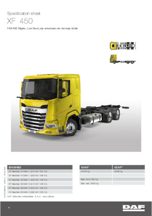 Chassis DAF XF 480 FAS Low Deck