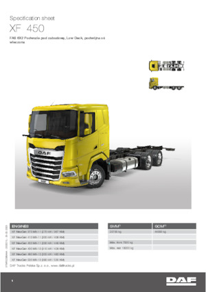 Chassis DAF XF 480 FAS Low Deck