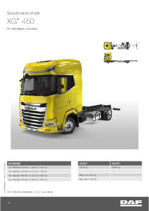 Chassis DAF XG+ 430 FA Low Deck