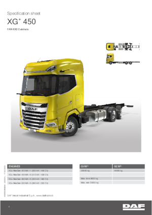 Chassis DAF XG+ 530 FAN