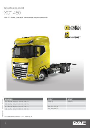 Chassis DAF XG+ 480 FAR Low Deck