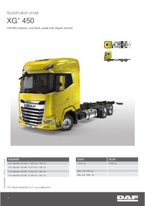 Chassis DAF XG+ 480 FAR Low Deck