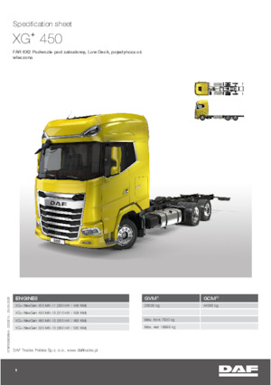 Chassis DAF XG+ 480 FAR Low Deck