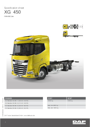 Chassis DAF XG 530 FAN