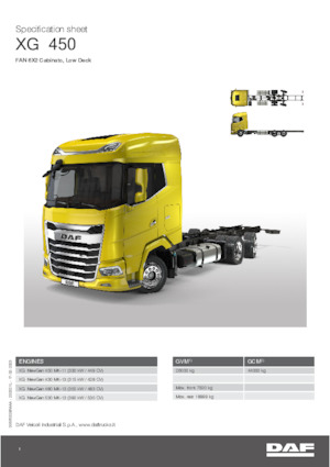 Chassis DAF XG 430 FAN Low Deck