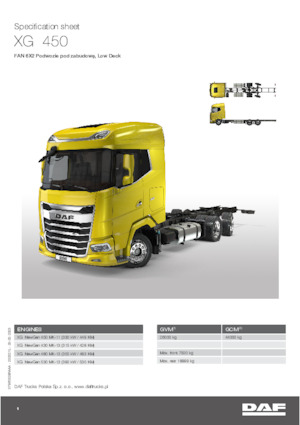 Chassis DAF XG 430 FAN Low Deck