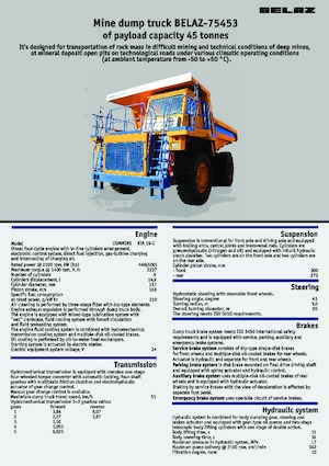 Tombereaux Rigides Belaz 75453
