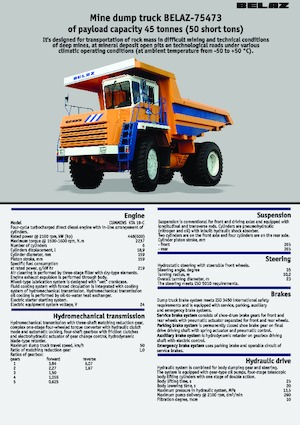 Tombereaux Rigides Belaz 75473