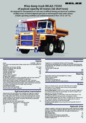 Tombereaux Rigides Belaz 7555E